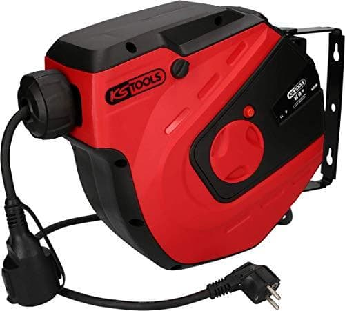 KS TOOLS Werkzeuge-Maschinen GmbH værkstedskabelrulle, 15m, 1,5mm² (150.4217)