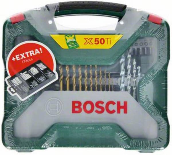 Bosch X-Line 50-delt tilbehørssæt + 173-delt monteringssæt