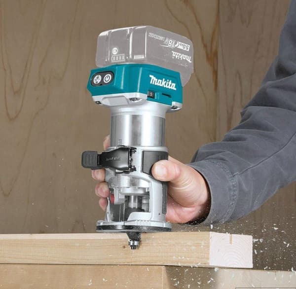 Makita DRT50ZJX2 18V Li-Ion batteri topp/kantskärare och trimmerkropp i Mbox