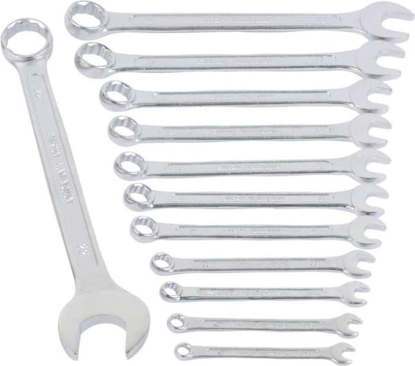 BRÜDER MANNESMANN Nyckelsats - 6 delar -6 till 14, 17, 19 och 22 mm