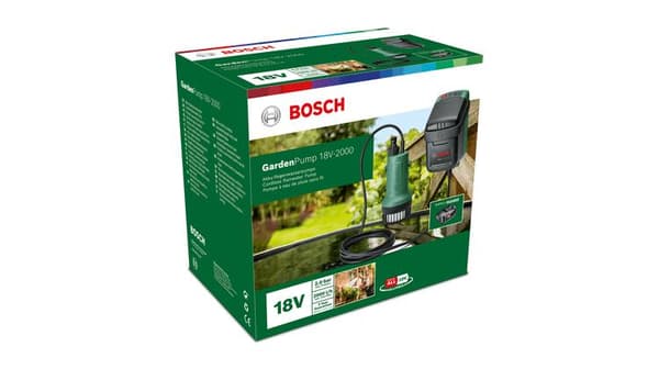 Havepumpe 18V-2000 | Batteri regnvandspumpe | inkl. batteri og oplader