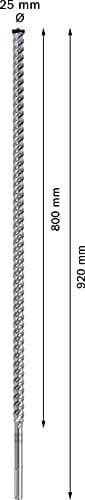 Bosch Expert SDS-max-8X - borr - för betong, murverk, armerad betong - 25 mm - SDS-max - längd: 920 mm