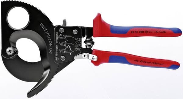 Knipex 9531280 Kaapelileikkuri räikkä periaate - 280mm