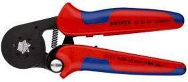 Knipex 975314 Itsesäätyvä puristustyökalu holkkeihin, joissa on sivutulo - 180 mm