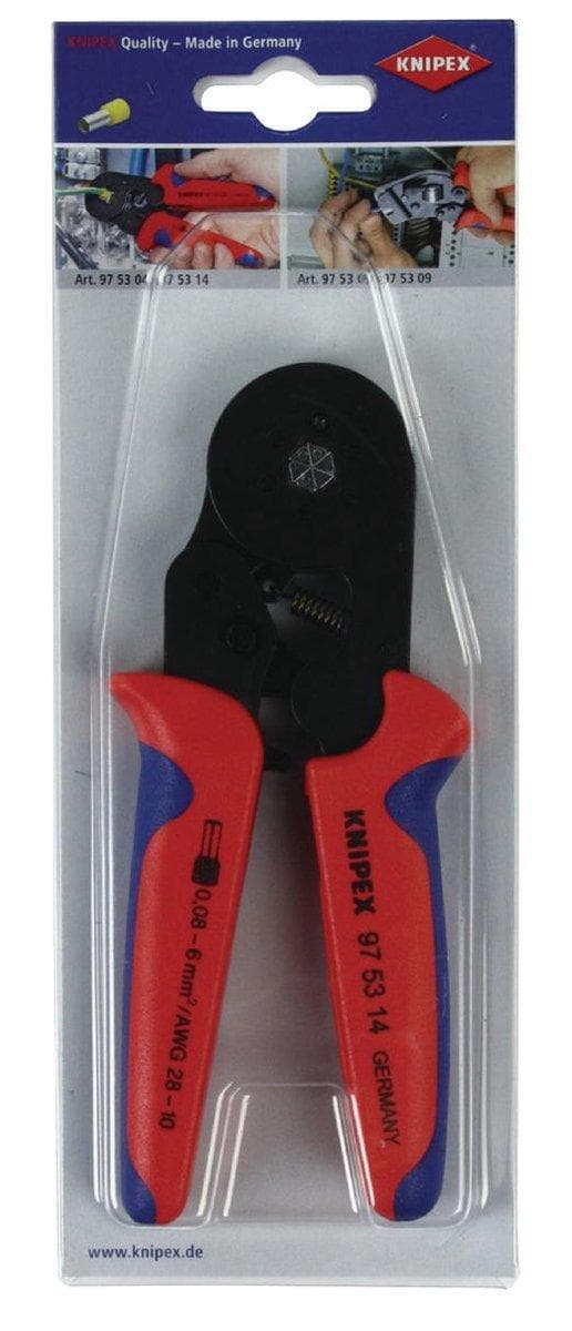 Knipex 975314 Itsesäätyvä puristustyökalu holkkeihin, joissa on sivutulo - 180 mm