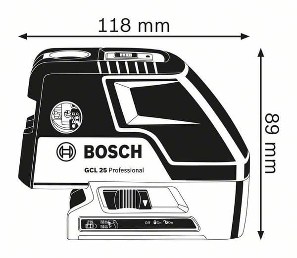 Bosch Professional Point/Line Laser GCL 25 (IP54)
