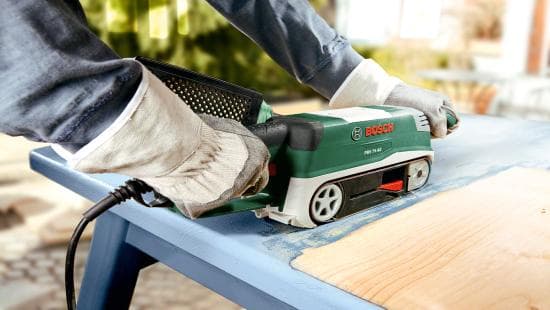 Bosch PBS 75 AE Båndsliber - 750 W - Sæt, inkl. parallel- og geringsføring