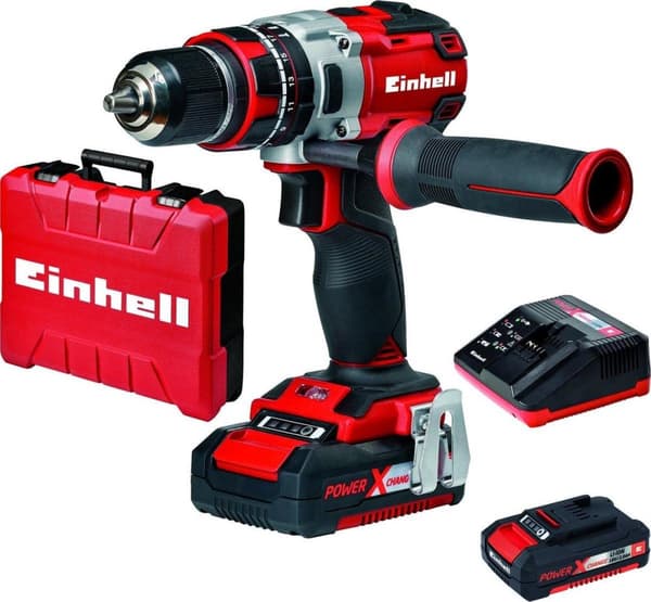 Einhell TE-CD 18 Li-i BL SÆT Akku slagbore-/skruetrækker Power-X-Change - Børsteløs - 18 V / 2000 mAh / Li-Ion - Maks. drejningsmoment: 60 Nm - Inklus