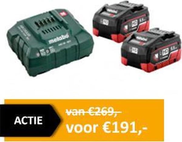 Metabo 685122000 Batteri och batteriladdare för verktyg 18 V 5,5 Ah LiHD