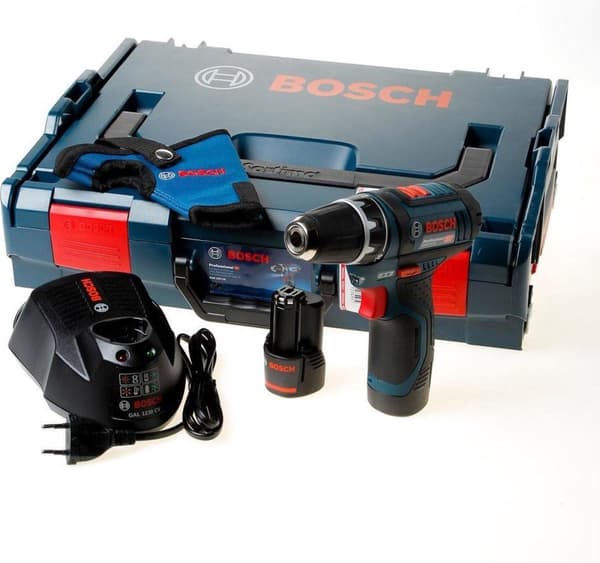 Bosch Professional GSR 12V-15 Akku boremaskine - 12V - Inkl. 2 batterier - Inkl. L-Boxx