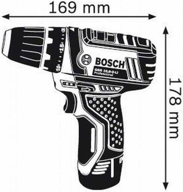 Bosch Professional GSR 12V-15 Akku boremaskine - 12V - Inkl. 2 batterier - Inkl. L-Boxx