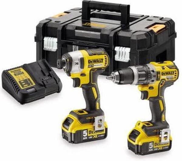 DeWalt DCK266P2T Combiset - Akku hammer/skrueboremaskine + Trådløs slagtrækker - 18V 5.0Ah XR Li-ion