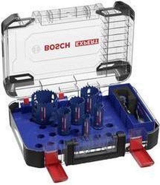Bosch Expert Tough Material - hulsavsæt - til plast, mursten, bløde fliser, rustfri stålplader, træ med metal - 9 stykker - 25 mm, 22 mm, 40 mm, 35 mm