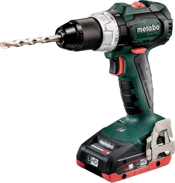 Metabo BS 18 LT BL 18V LiHD batteri bore-/skruetrækker sæt (2x 3,5Ah batteri) i kuffert - børsteløs.