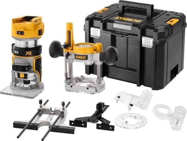 DeWALT DCW604NT 18V Li-Ion batteri top/kantskærerhus i T-STAK