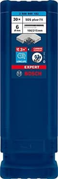 Miniatyrbild 2 av 6: Bosch Expert 7x - borrar - för betong, armerad betong, granit, härdad betong, gnejs - 30 stycken - 6 mm - SDS-plus - längd: 215 mm