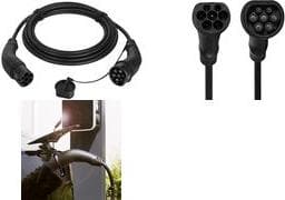 HARTING Sähköauton latauskaapeli, Tyyppi 2, 3-vaihe, 22 kW, 7,5 m Tyypin 2 latauspistoke - Tyypin 2 latausliitin, musta, 32 A, - 1 kpl (EVC0102)