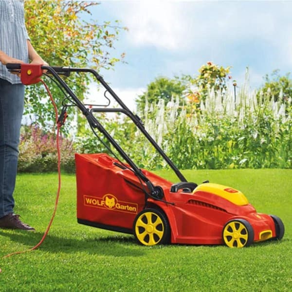 WOLF-Garten A 340 E elektrisk gräsklippare - 1400 W - 34 cm klippbredd - 30 liters uppsamlare - central höjdjustering