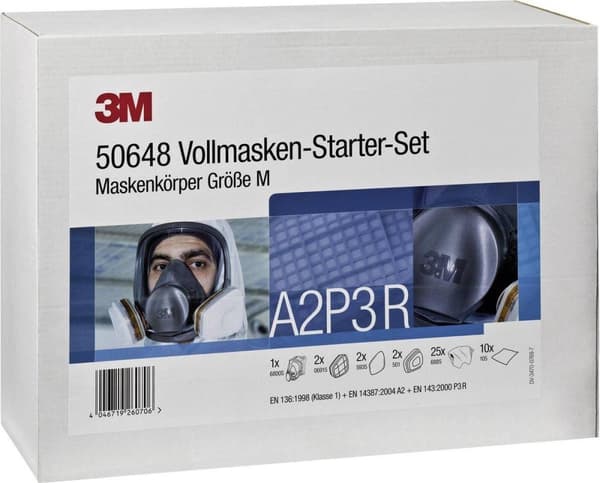 3M DE272919916 Helmask set A2P3 R 1 st DIN EN 136, DIN EN 143, DIN EN 14387
