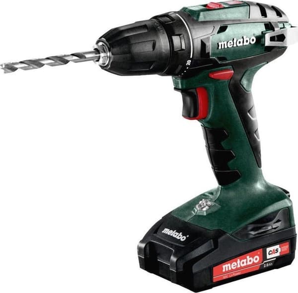 Metabo BS 18 18V Li-Ion batteri Borr-/skruvmejselsats (2x 2,0Ah batteri) i fodral