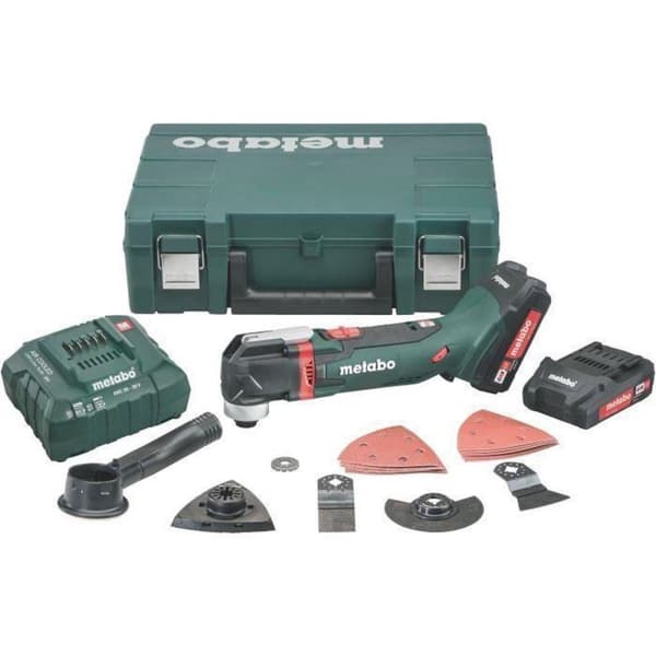 Metabo MT 18 LTX Compact 613021510 Multifunktionsværktøj Inkl. 2 batterier, inkl. tilbehør, inkl. kuffert 15-delt 18 V 2 Ah