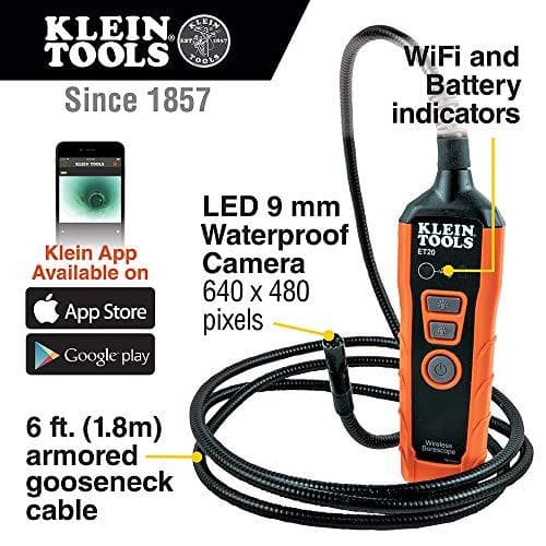 Klein Tools ET20 endoskop Probe Ø: 9 mm Probe længde: 1,8 m (ET20)