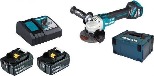 Makita DGA513RTJ - Vinkelsliber - Batteri - Inklusiv 2 batterier