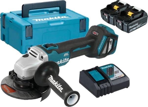 Makita DGA513RTJ - Vinkelsliber - Batteri - Inklusiv 2 batterier