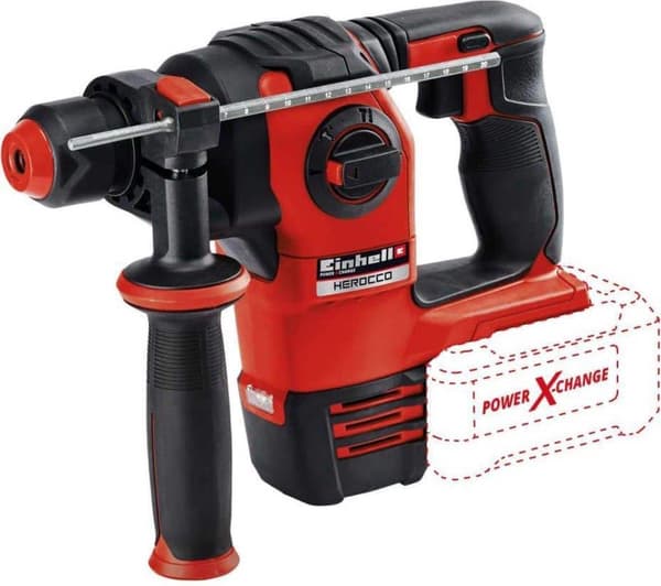 Einhel Herocco Battery Rotary Hammer 18V Solo - Power X-Change- Separat Body (leveres uden batteri og oplader)
