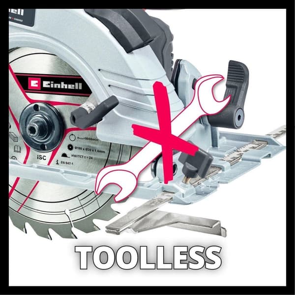Einhell TE-CS 18/190 Li BL Solo 18V Li-Ion batteri Håndholdt rundsavskrop - 190 x 20 mm