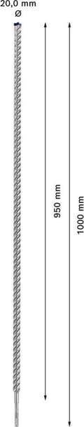Miniatyrbillede 4 af 4: Bosch Tilbehør EXPERT SDS plus-7X 2608900145 Borehammer 1 stk 20,00 mm Fuglængde 1000 mm SDS-Plus 1 stk(