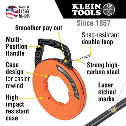 Klein Tools rustfrit stål fisketape 3 mm x 73,2 m 56334 1 stk (56334)