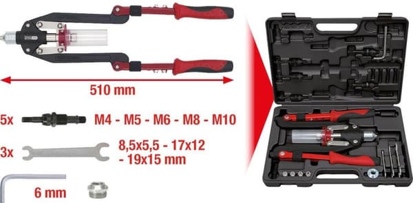 KS Tools universal blindnitte tangsæt 17 dele