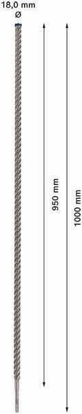 Bosch Expert SDS-plus-7X - borr - för betong, murverk, armerad betong, granit, gnejs - hammarinsats - 18 mm - SDS-plus - längd: 1000 mm