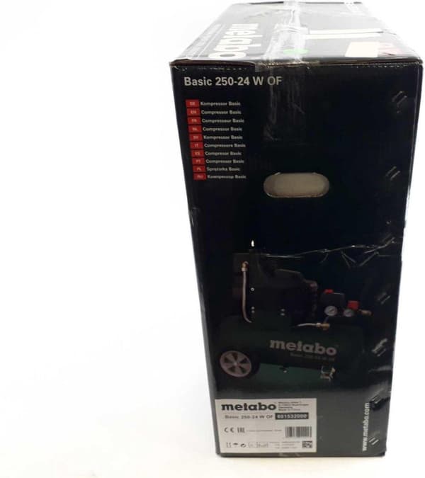 Metabo Basic 250-24 W TAI öljytön kompressori - 1500W - 8 bar - 24L - 100 l/min