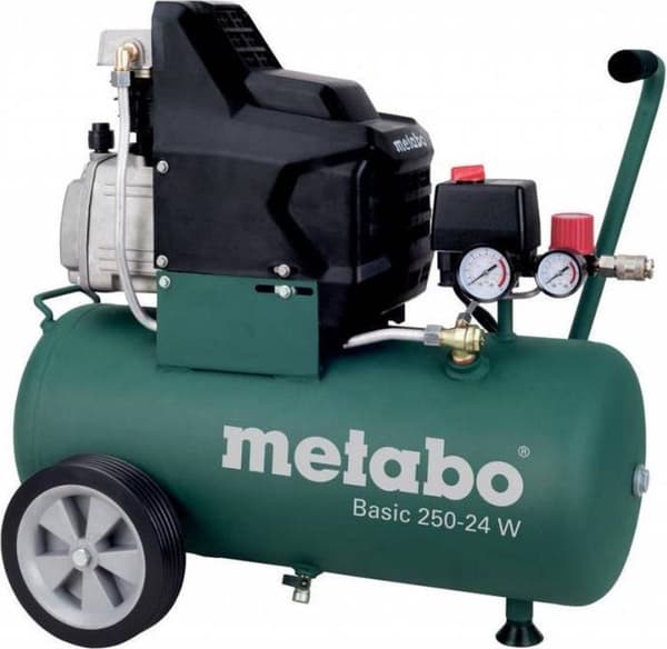 Metabo Basic 250-24 W TAI öljytön kompressori - 1500W - 8 bar - 24L - 100 l/min