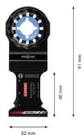 Miniatyrbillede 3 af 7: Bosch Expert MetalMax AIZ 32 AIT - dyksavskæreklinge - til metal, skærende armeringsjern, rustfrit stål, stål, vindueskonstruktionsskruer, hærdet meta