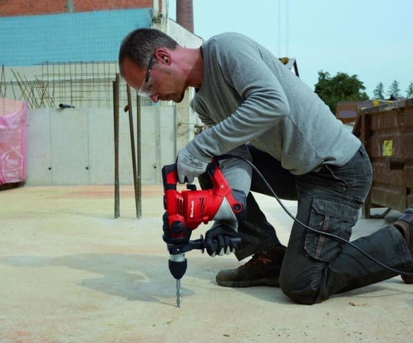 Einhell Rotary Hammer TH-RH 1600 (1600 W - antal slag 3.900 min-1 - slagkraft 4 J - SDS-Plus - slagrotationsstop - for en sikkerheds skyld)