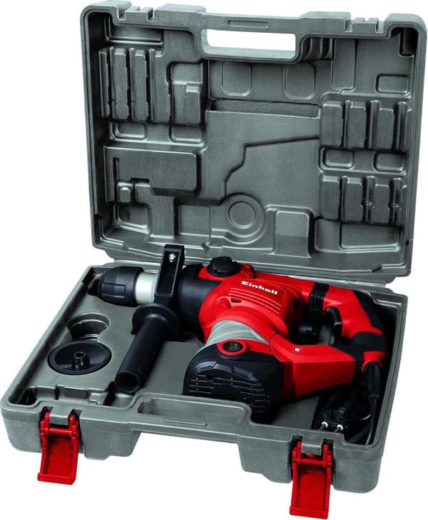 Einhell Rotary Hammer TH-RH 1600 (1600 W - antal slag 3.900 min-1 - slagkraft 4 J - SDS-Plus - slagrotationsstop - for en sikkerheds skyld)