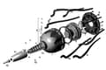 Miniatyrbild 5 av 6: KS TOOLS Werkzeuge-Maschinen GmbH tryckluftsaggregat för axelskydd, 450 mm (515.3100)