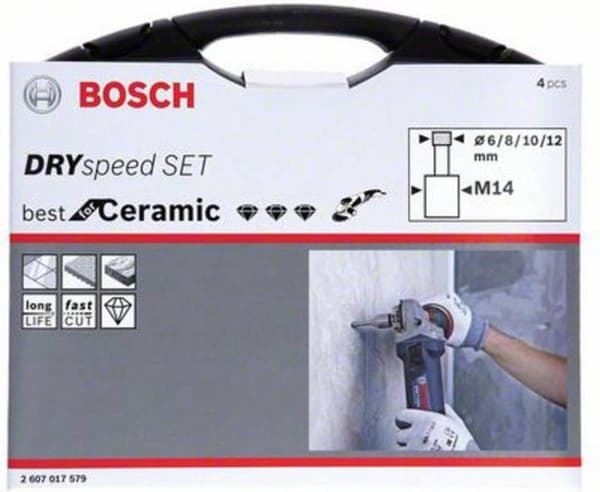 Bosch tilbehør Dry Speed 2607017579 Diamantboresæt tør 4-delt 4 dele