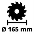 Miniatyrbillede 3 af 10: Einhell TE-CS 18/165-1 Solo 18V Li-Ion akku rundsavskrop - 165 mm