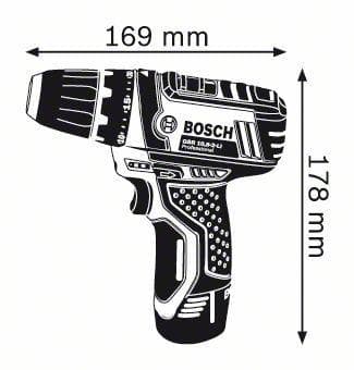 Bosch Professional GSR 12-2-LI Akku boremaskine - 12 V - Uden batteri og oplader - Med L-BOXX