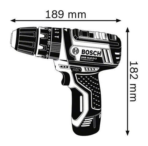 Bosch Professional GSB 12-2-LI sladdlös slagborrmaskin - 12 V - Med L-BOXX (exklusive batteri och laddare)