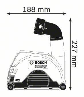 Bosch GDE 115/125 FC T støvdæksel til vinkelslibere - 115/125 mm - Værktøjsfri tilslutning