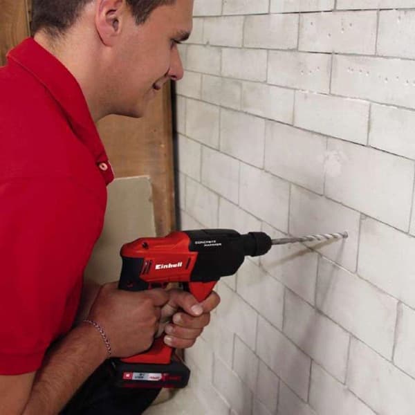EINHELL Trådløs borehammer TE-HD 18 Li Solo - Power-X-Change - 18 V - 9,9 Nm - 1,2 J - SDS-Plus - Uden batteri og oplader