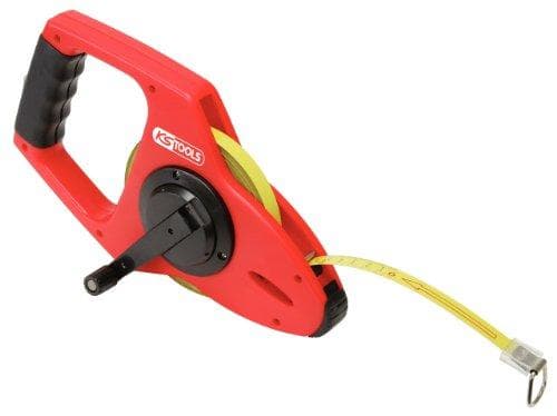 KS TOOLS rammåttband med gult stålband, plasthus, 50m (300.0056)