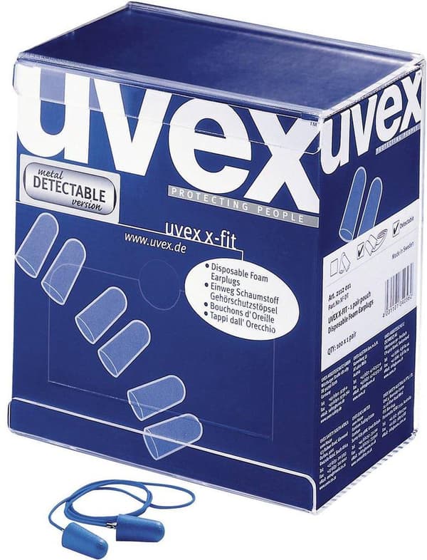 Uvex 2112011 x-fit detec Ørepropper 37 dB Engangsbrug 100 par