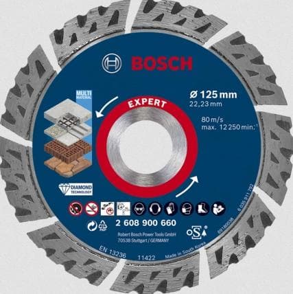 Bosch Expert Multi Material - diamantskæreskive - til beton, armeret beton, mursten, blød klippe - 125 mm