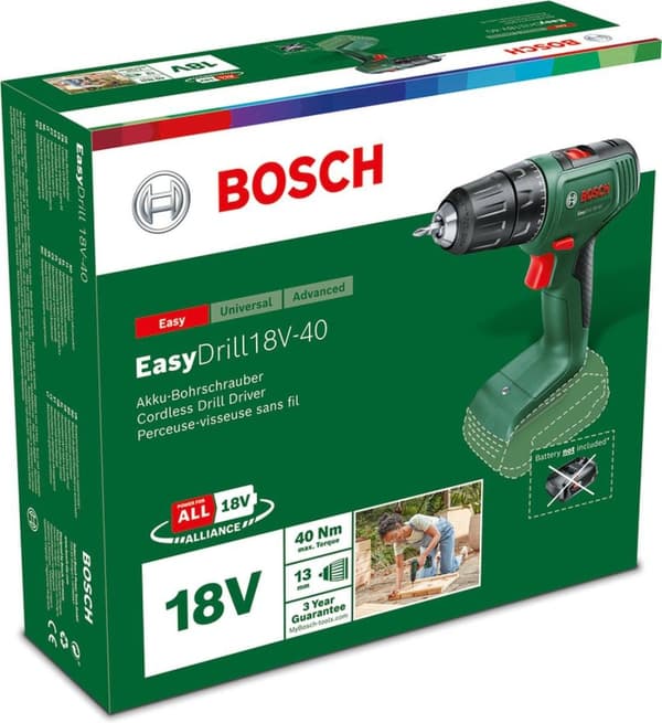 Bosch EasyDrill 18V-40 - Akku boremaskine - Uden batteri og oplader